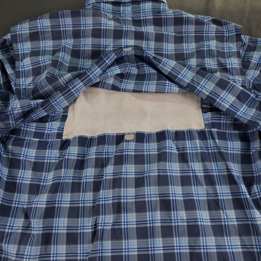 Vineyard Vines Performance Harbor Shirt Men's Blue Plaid Button Up M flawed - Picture 7 of 8